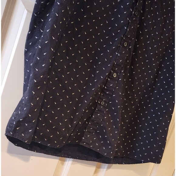 Apt 9 men's black and white small guitar print button up shirt XL - Picture 3 of 4